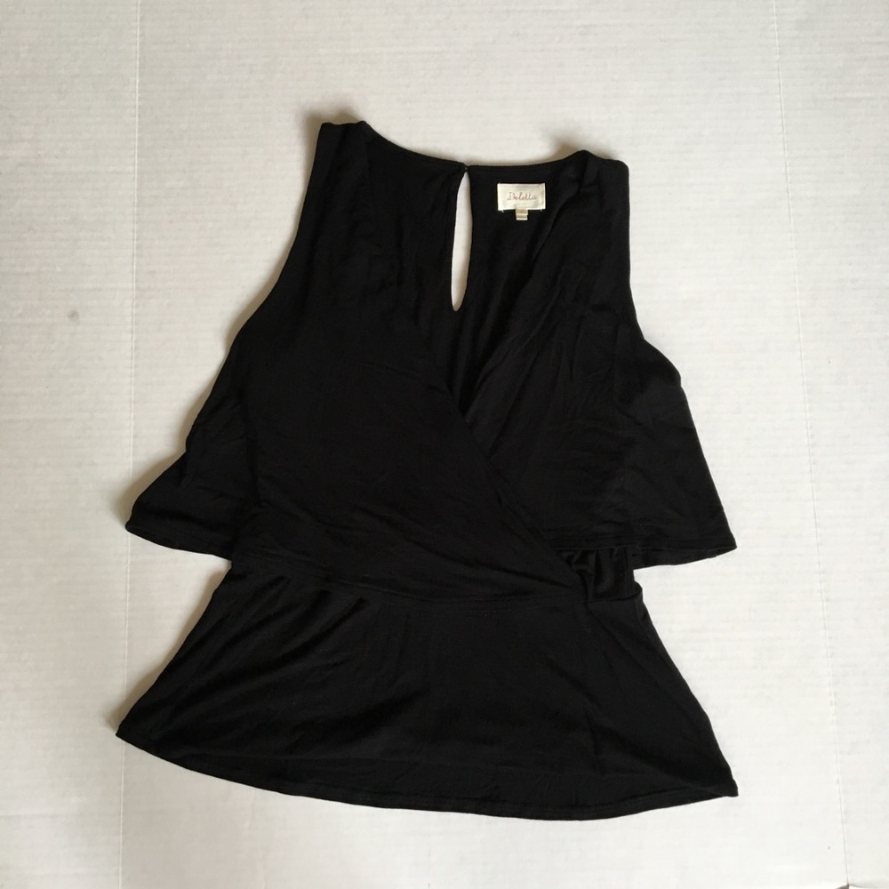 Deletta Anthropologie Black Cross Front tank - Picture 4 of 7